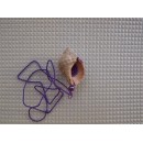 NH144005 - náhrdelník lastura, přírodní barva, bavlněná kroucená šňůrka